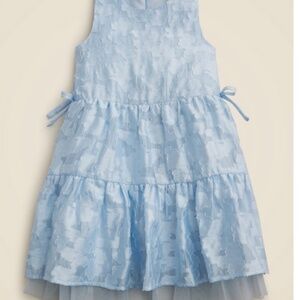 JCREW Girls Tiered Dress in jacquard